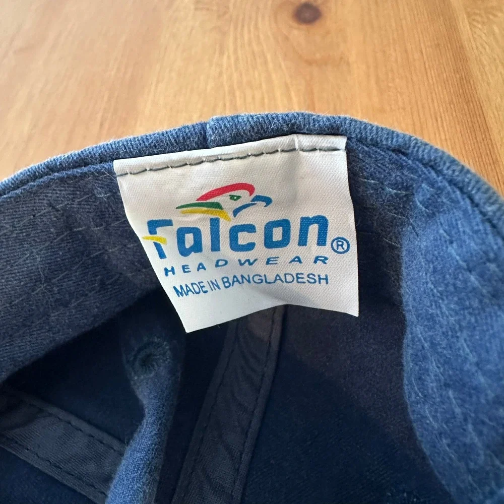 Bourbon Street New Orleans Falcon Headwear Blue Khaki Strapback Hat Mens Cap